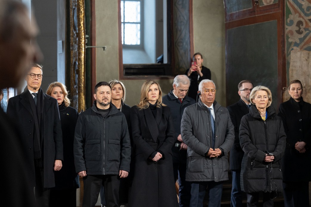 У Софії Київській Президент і перша леді разом із європейськими лідерами помолилися за гідний мир в Україні