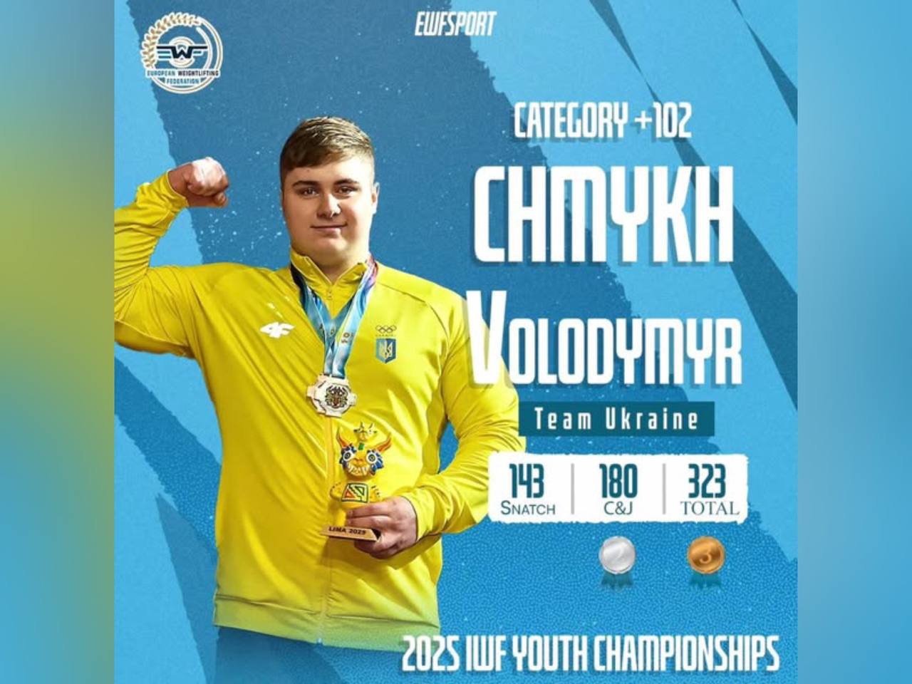 Володимир Чмих з Турбівщини – бронзовий призер Чемпіонату світу з важкої атлетики!
