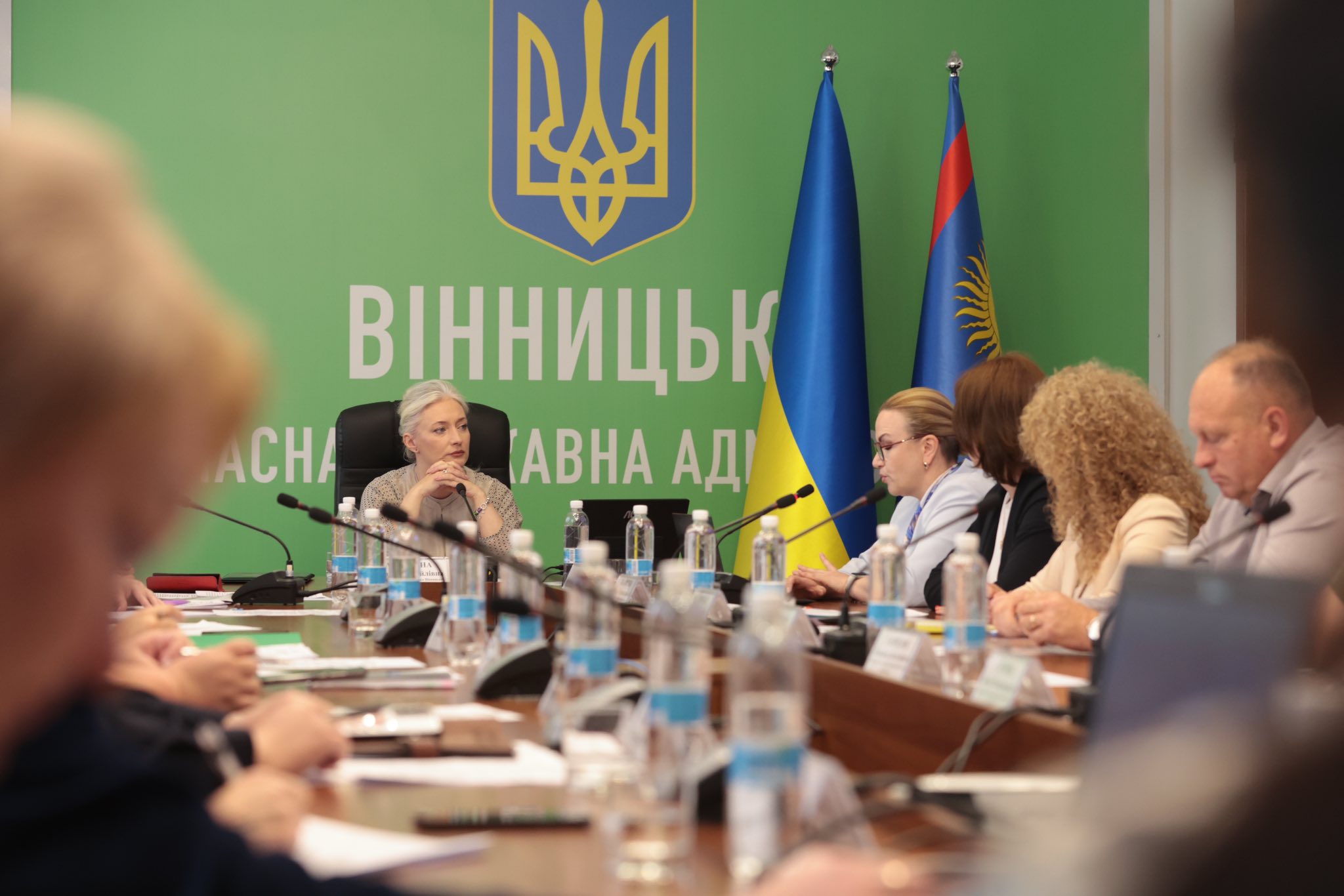 Перша заступниця начальника Вінницької ОВА Наталя Заболотна та учасники засідання 