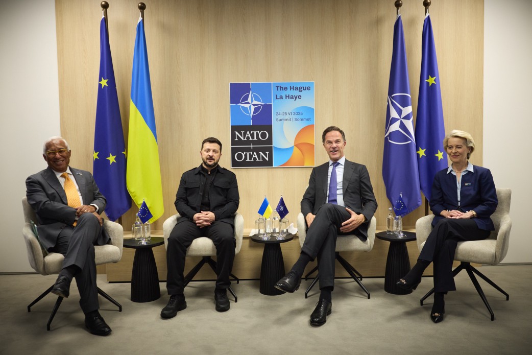 Володимир Зеленський провів спільну зустріч із президентами Євроради та Єврокомісії і Генсеком НАТО