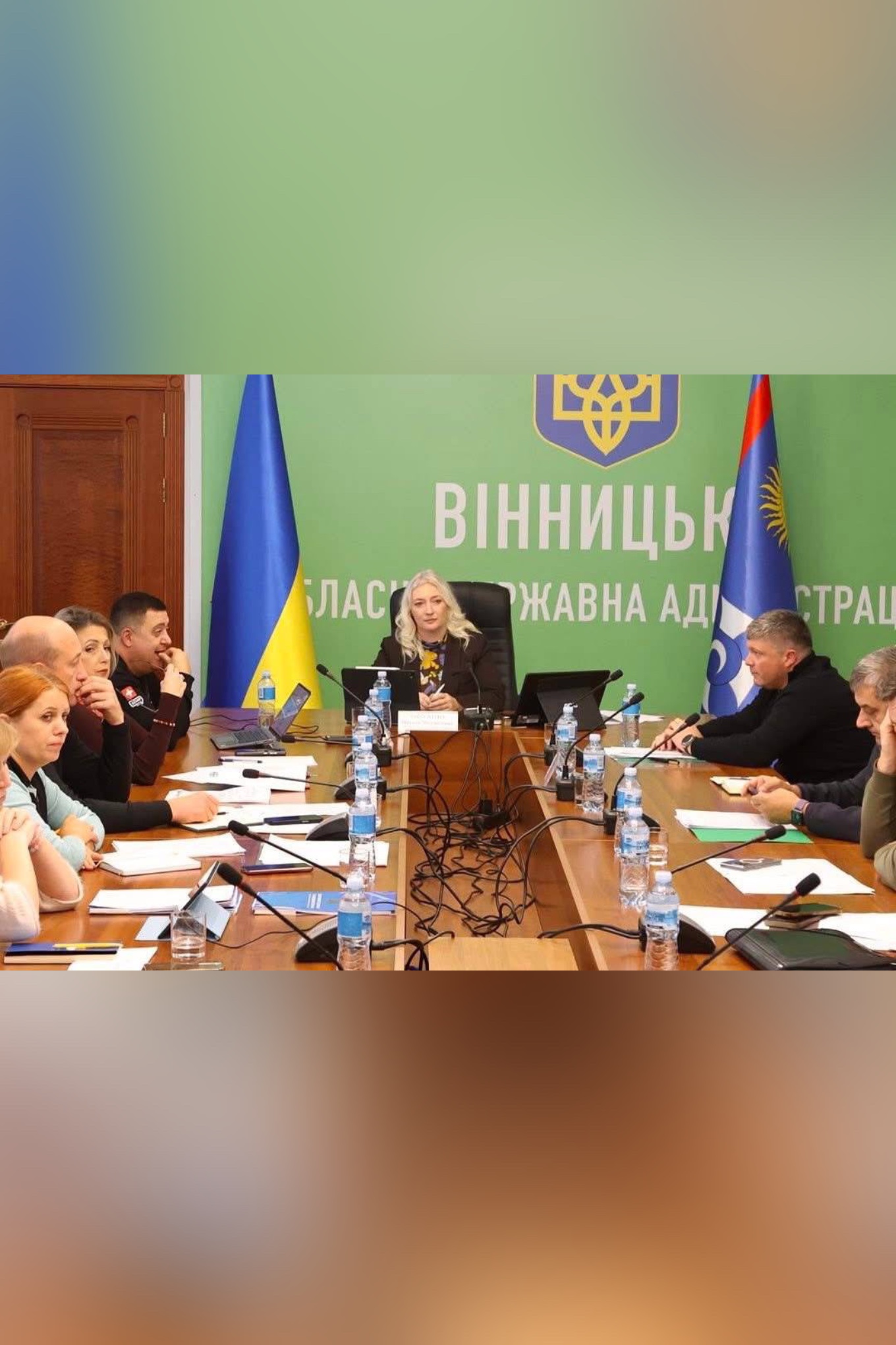 Перша заступниця начальника ОВА Наталя Заболотна та учасники наради