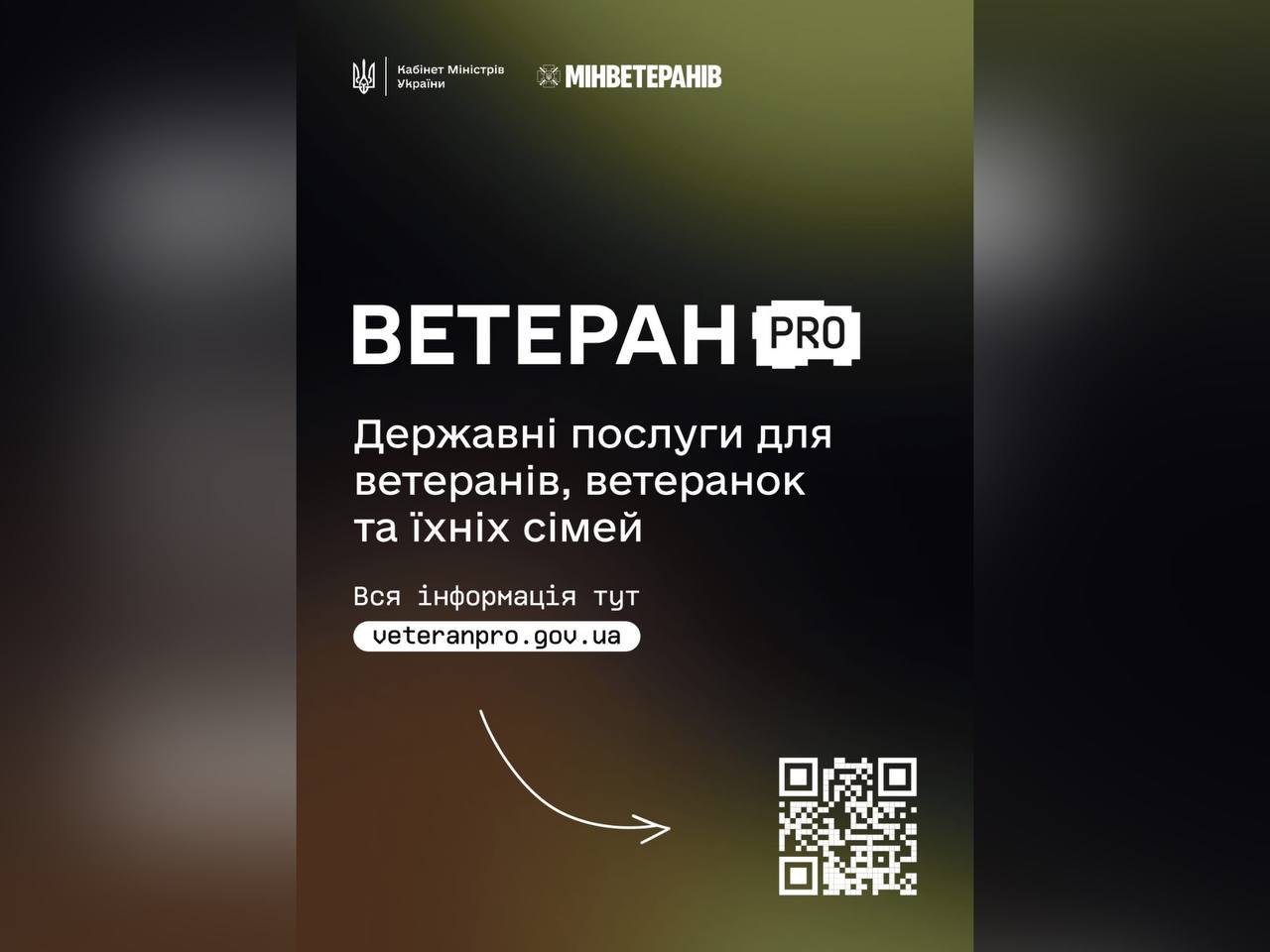 Ветеран PRO — державна цифрова платформа для ветеранів, ветеранок і їхніх родин, де зібрано всю інформацію про пільги, програми, послуги та можливості в одному місці