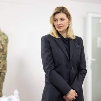Олена Зеленська під час відвідування Львівського медичного фахового коледжу післядипломної освіти