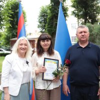Перша заступниця начальника ОВА Наталя Заболотна, голова обласної Ради Вячеслав Соколовий та учасниця заходу
