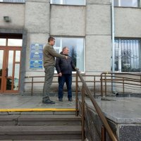 Заступник начальника Хмільницької районної військової адміністрації Дмитро Сидоренко та заступник Калинівського міського голови Віктор Кособуцький 