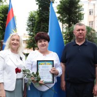 Перша заступниця начальника ОВА Наталя Заболотна, голова обласної Ради Вячеслав Соколовий та учасниця заходу