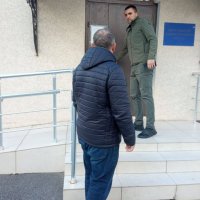 Заступник начальника Хмільницької районної військової адміністрації Дмитро Сидоренко та заступник Калинівського міського голови Віктор Кособуцький 