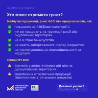 Інфографіка "Хто може отримати грант?"