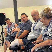 Учасники навчального родинного табору з соціально-психологічної реабілітації осіб з інвалідністю 