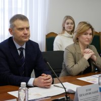 директор Департаменту міжнародного співробітництва та регіонального розвитку ОВА Ігор Цехановський та директорка Департаменту соціальної та молодіжної політики ОВА Світлана Ярмоленко