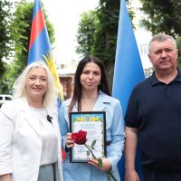 Перша заступниця начальника ОВА Наталя Заболотна, голова обласної Ради Вячеслав Соколовий та учасниця заходу