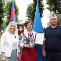 Перша заступниця начальника ОВА Наталя Заболотна, голова обласної Ради Вячеслав Соколовий та учасниця заходу