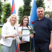 Перша заступниця начальника ОВА Наталя Заболотна, голова обласної Ради Вячеслав Соколовий та учасниця заходу