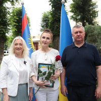 Перша заступниця начальника ОВА Наталя Заболотна, голова обласної Ради Вячеслав Соколовий та учасниця заходу